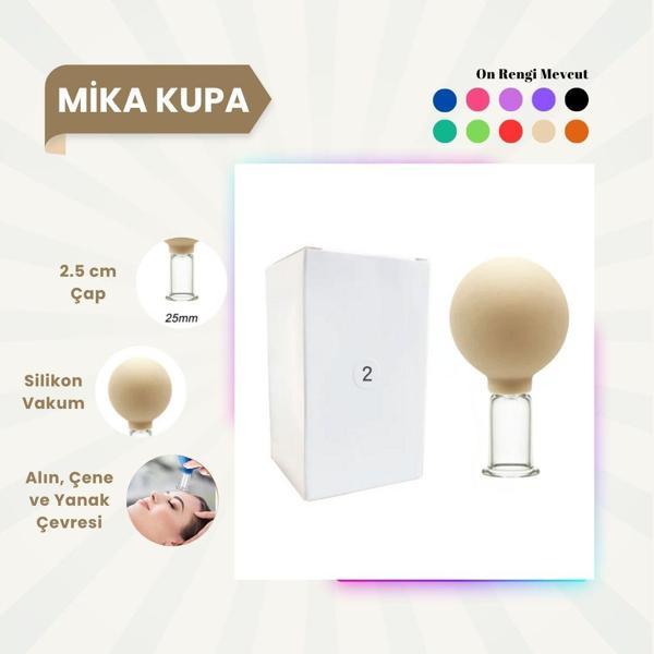 Silikon Vakumlu Mika Yüz Masaj Kupası No:2 Bej - Image 1