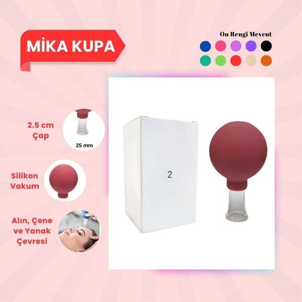 Silikon Vakumlu Mika Yüz Masaj Kupası No:2 Kırmızı - Image 1