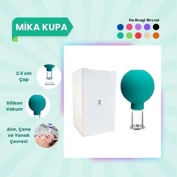 Silikon Vakumlu Mika Yüz Masaj Kupası No:2 Yeşil - Image 1