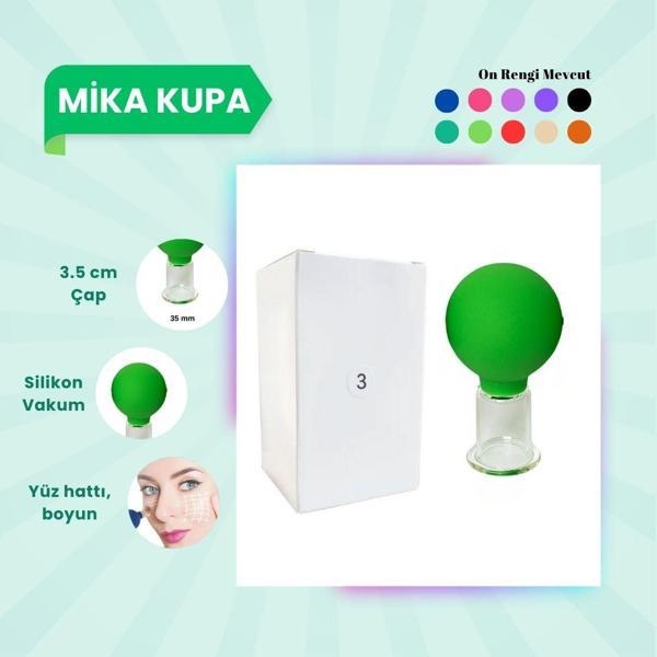 Silikon Vakumlu Mika Yüz Masaj Kupası No:3 Açık Yeşil - Image 1