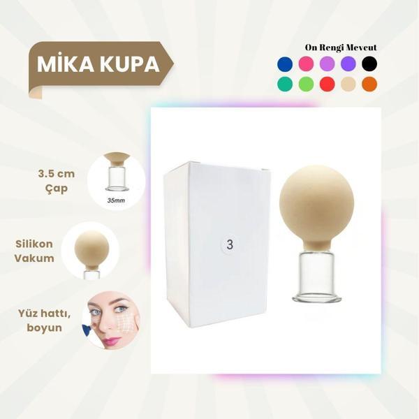 Silikon Vakumlu Mika Yüz Masaj Kupası No:3 Bej - Image 1