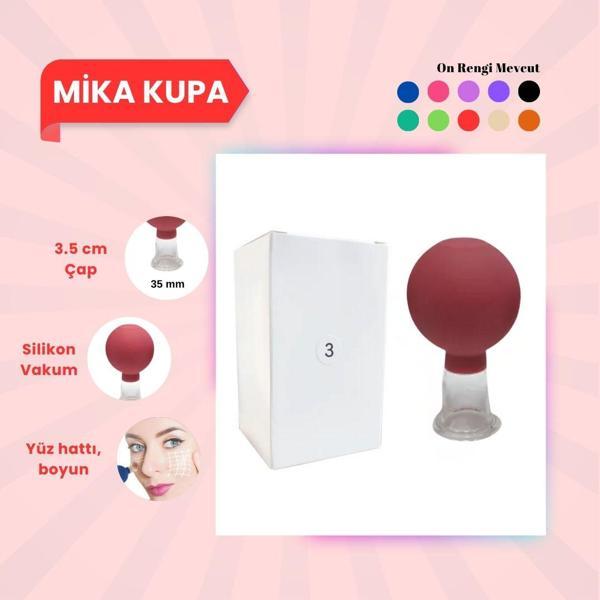 Silikon Vakumlu Mika Yüz Masaj Kupası No:3 Kırmızı - Image 1