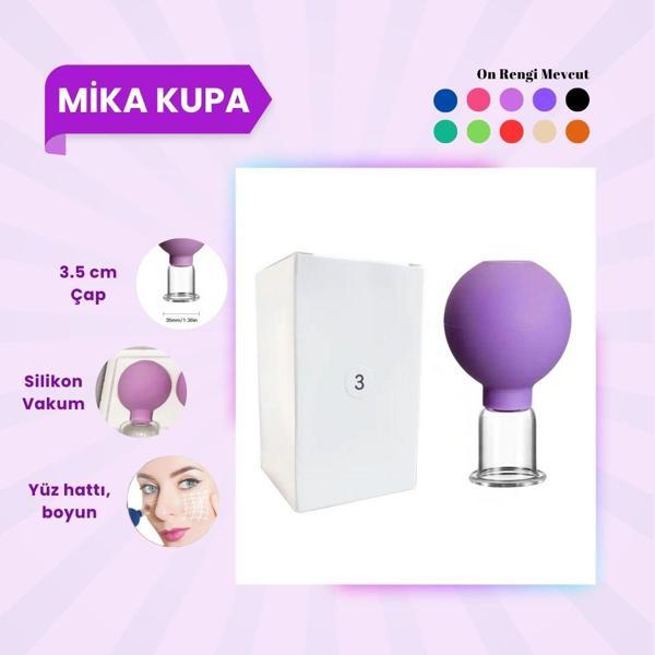 Silikon Vakumlu Mika Yüz Masaj Kupası No:3 Koyu Mor - Image 1