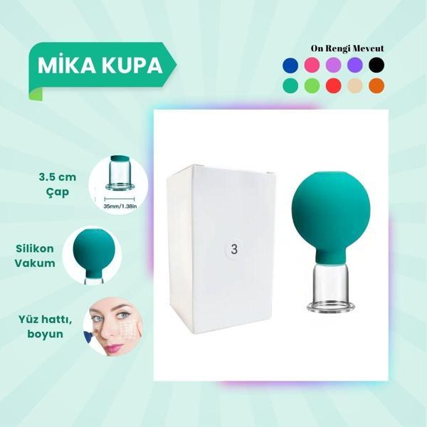 Silikon Vakumlu Mika Yüz Masaj Kupası No:3 Yeşil - Image 1