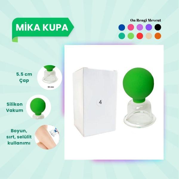 Silikon Vakumlu Mika Yüz Masaj Kupası No:4 Açık Yeşil - Image 1