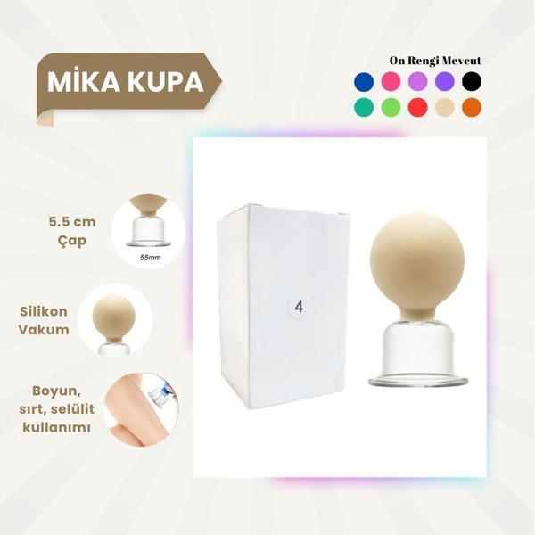 Silikon Vakumlu Mika Yüz Masaj Kupası No:4 Bej - Image 1