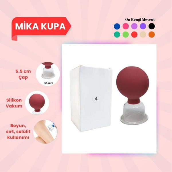 Silikon Vakumlu Mika Yüz Masaj Kupası No:4 Kırmızı - Image 1