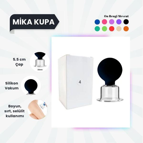 Silikon Vakumlu Mika Yüz Masaj Kupası No:4 Siyah - Image 1
