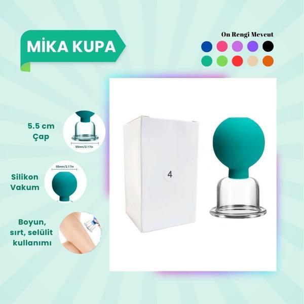 Silikon Vakumlu Mika Yüz Masaj Kupası No:4 Yeşil - Image 1