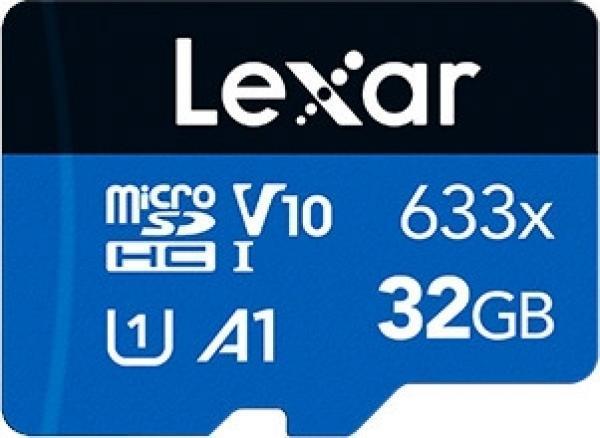 Lexar LSDMI32GBB633A 32 GB 633x 100-20Mb/s SDHC UHS-I Adaptör A1 V10 U1 microSD Kart - Image 1