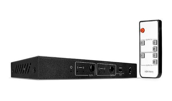 Lindy LIN-38302 2 Giriş 2 Çıkış 18G 4K 60Hz 8Bit HDMI Matrix Kumandalı Switch - Image 1