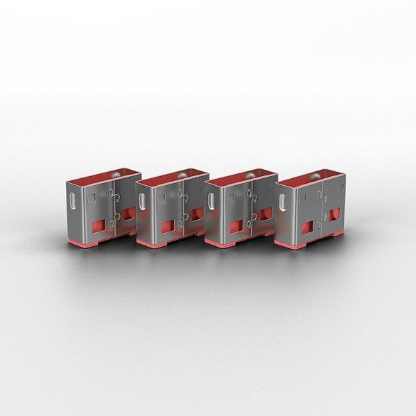 Lindy LIN-40460 10 lu Paket USB A Tipi Pembe Renk USB Port Kilidi - Image 1