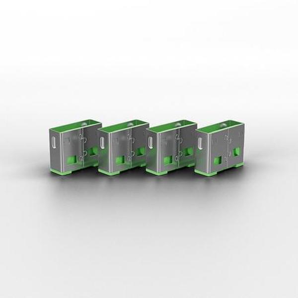 Lindy LIN-40461 10 lu USB A Yeşil Port USB Kiliti - Image 1