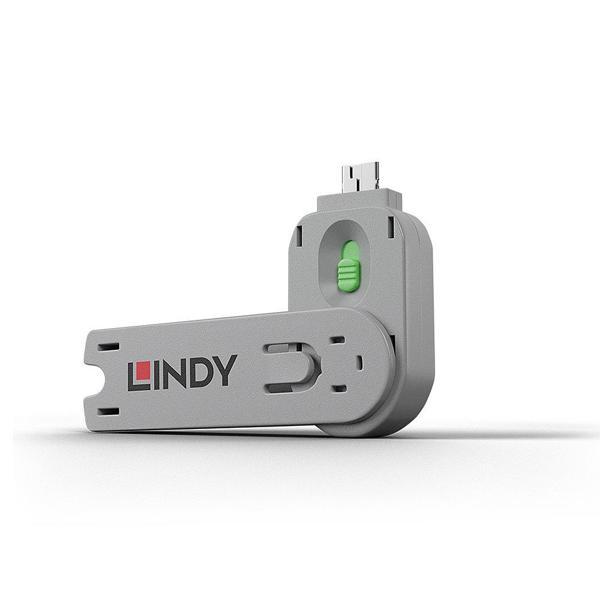 Lindy LIN-40621 USB A Tipi Bloke Kilit Açma anahtarı Yeşil - Image 1