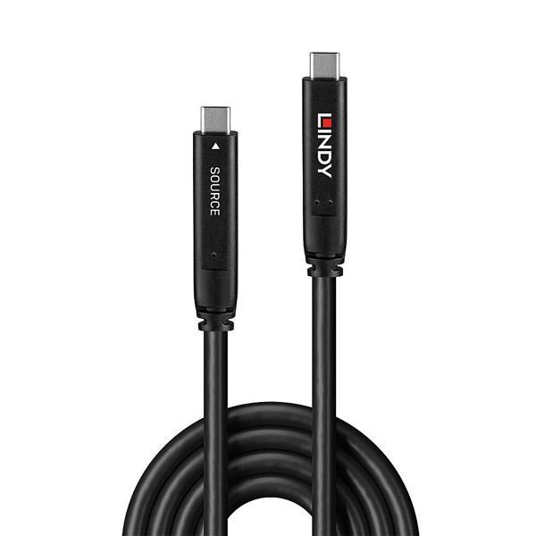 Lindy LIN-43333 10 Mt USB Type C to USB Type C 5Gbps 60W Hibrit Kablo - Image 1