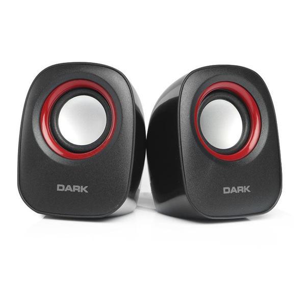 Dark DK AC SP100B 1+1 6W Multimedia USB Siyah Kırmızı Hoparlör - Image 1
