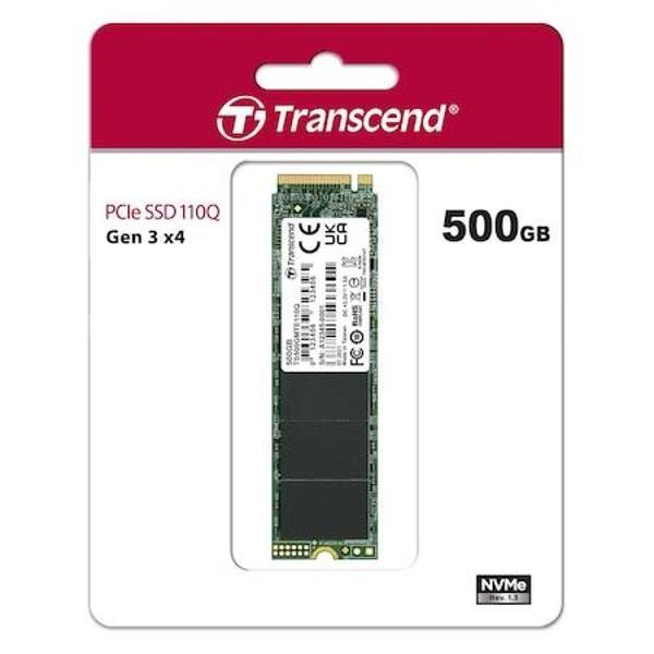 Transcend TS500GMTE110Q 500 GB 1900-900Mb/s GEN3x4 NVME 22x80 SSD Harddisk - Image 1