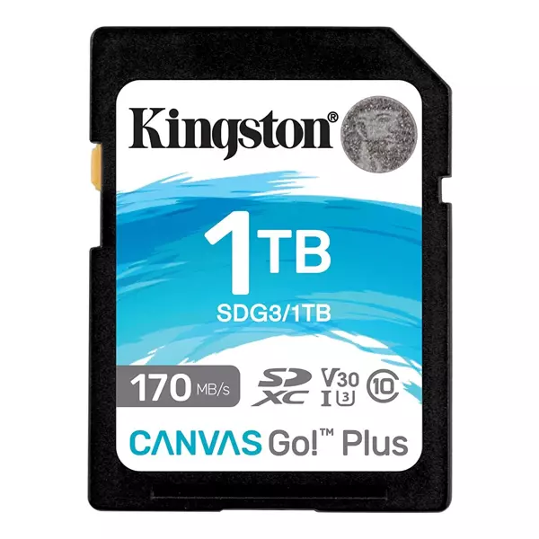 Kingston SDG3/1TB 1 TB 170-90Mb/s SDXC Canvas Go Plus C10 UHS-I U3 C30 SD Hafıza Kartı - Image 1