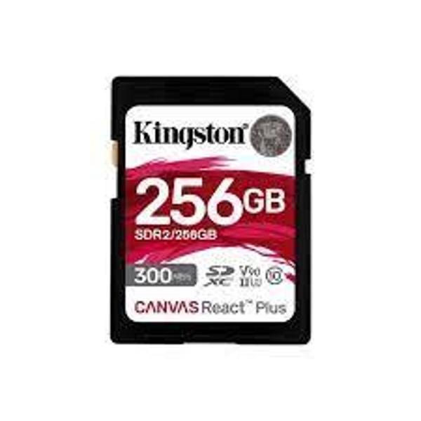 Kingston SDR2/256GB 256 GB 300-260 Mb/s UHS-II U3 V90 Canves React Plus microSD Hafıza Kartı - Image 1