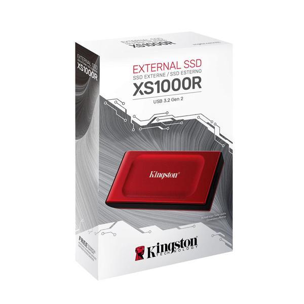 Kingston SXS1000R/2000G XS1000 2 TB USB 3.2 Gen 2 Mini Kırmızı Taşınabilir SSD Harddisk - Image 1