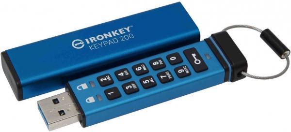 Kinsgon IKKP200/128GB 128 GB IronKey Keypad 200 FIPS 140-3 Usb Flash Bellek - Image 1