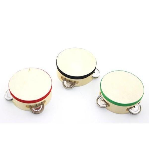 Büro Ev Ofis Hobi Müzik Keyfi için Tekli Ahşap Yapım Müzik Aleti Mini Tef Çalgısı - Image 1