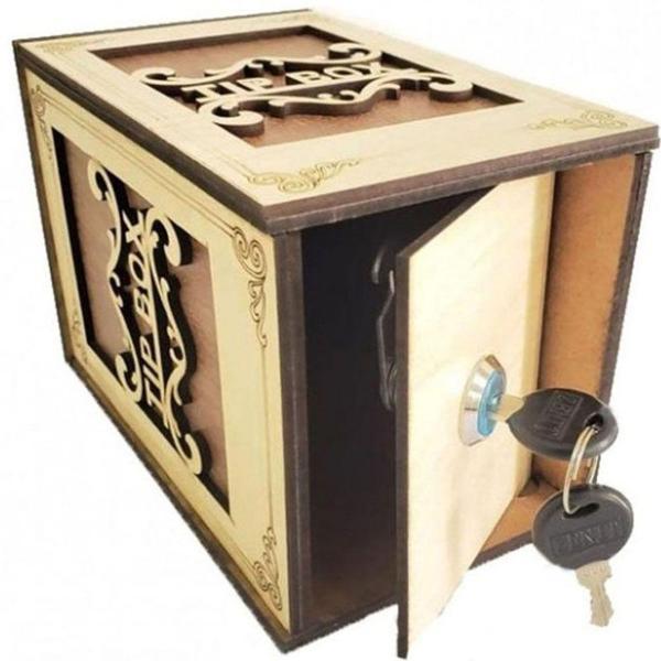 Büro Ev Ofis Çocuk Hediyesi için Tasarruf Eğitici Ahşap Tip Box Kutulu Kumbara - Image 1