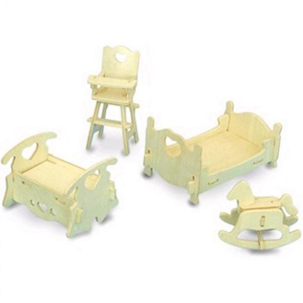 Büro Ev Ofis Çocuk Hediyesi için Zeka Oyunu 3D Ahşap Yapım Çocuk Odası Model Puzzle - Image 1