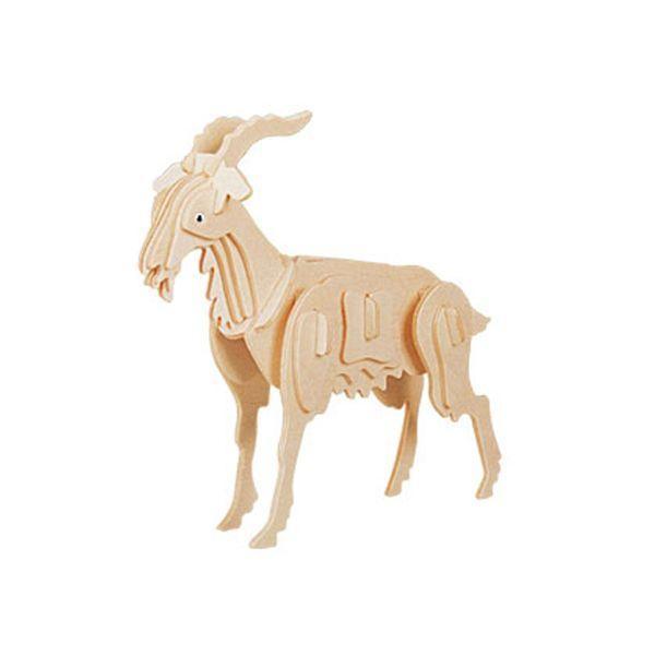 Büro Ev Ofis Çocuk Hediyesi için Zeka Oyunu 3D Ahşap Yapım Keçi Model Puzzle - Image 1