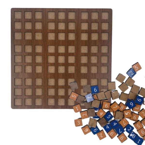 Büro Ev Ofis Çocuk Hediyesi için Zeka Oyunu Ahşap 9 Bölümlü Sudoku Seti - Image 1