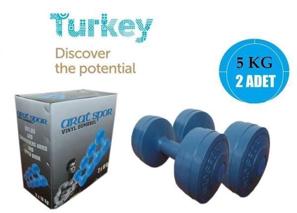 Büro Ev Ofis Yazlık Spor Egzersizi için 2ADET 5KG Dambıl Vücut Geliştirme Seti - Image 1