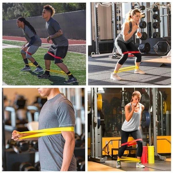 Büro Ev Ofis Yazlık Spor Egzersizi için 5PARÇA Crossfit Pilates Direnç Bant Seti - Image 1