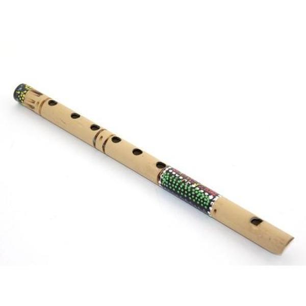 Büro Ev Ofis Hobi Müzik Keyfi için Tekli 30CM Bambu Müzik Aleti Batikli Flüt Çalgı - Image 1