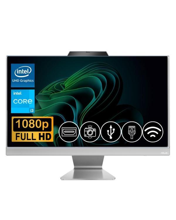 Asus i3-1315U 8GB DDR5 128GB M.2 SSD A3402WVAK-I38256W0D ATL1  23.8" Beyaz Fdos All In One Bilgisayar  - Image 1