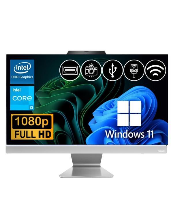 Asus i3-1315U 8GB DDR5 2TB M.2 SSD A3402WVAK-I38256W0D ATL24  23.8" W11Pro Beyaz All In One Bilgisayar  - Image 1