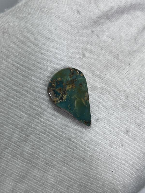 Okyanus Temalı Doğal Kabaşon Firuze Taşı 11 Karat - Turkuaz Taşı 2,21 Gram - Image 1