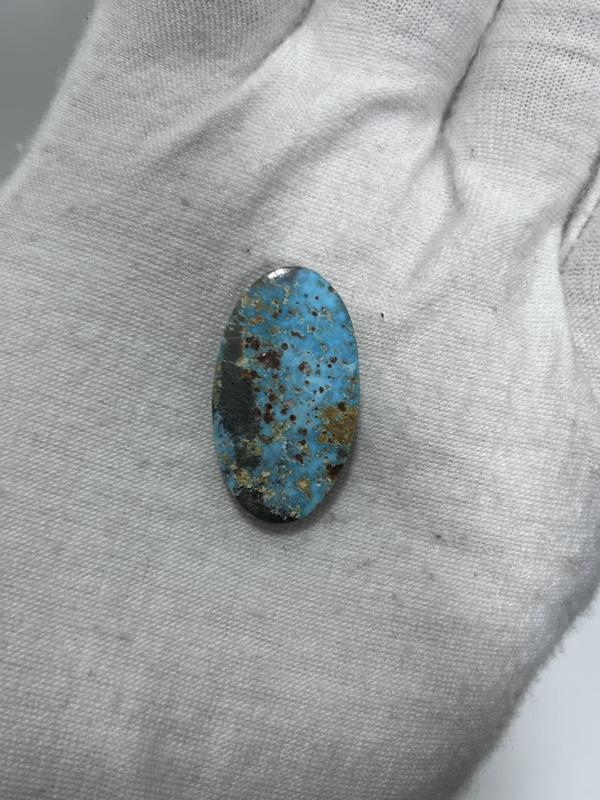 Okyanus Temalı Doğal Kabaşon Firuze Taşı 19,4 Karat - Turkuaz Taşı 3,89 Gram - Image 1