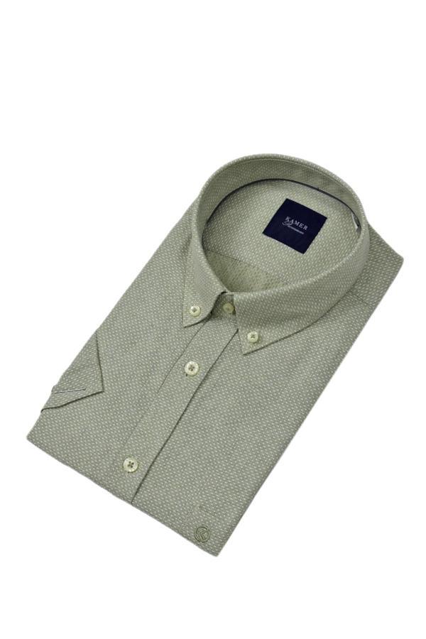 Erkek Klasik Armürlü Kısa Kol Gömlek 9362 BGL-ST04576 - Image 1