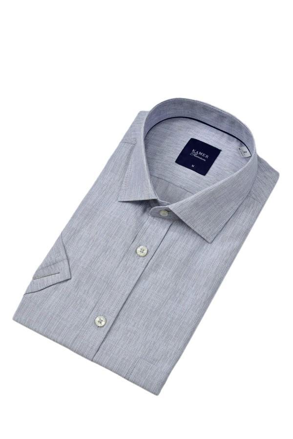 Erkek Klasik Çizgili Kısa Kol Gömlek 9493 BGL-ST04580 - Image 1