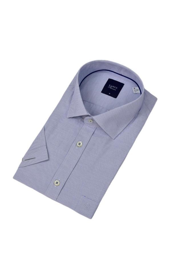 Erkek Klasik Kuşgözü Desen Kısa Kol Gömlek 9404 BGL-ST04573 - Image 1