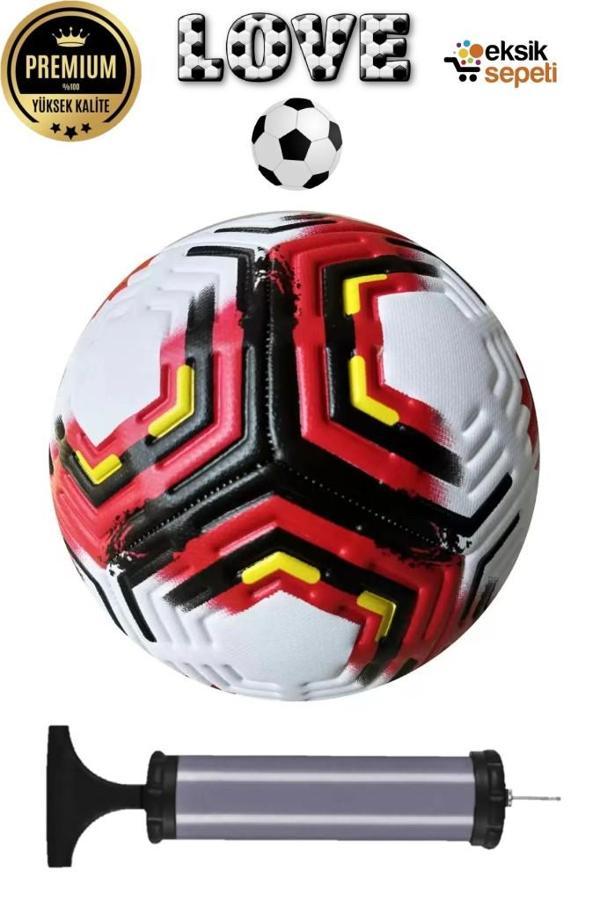 2025 Desenli Tasarım Futbol Topu 4 Astarlı No:5 480 Gr + Pompa Hediyeli X506 - Image 1