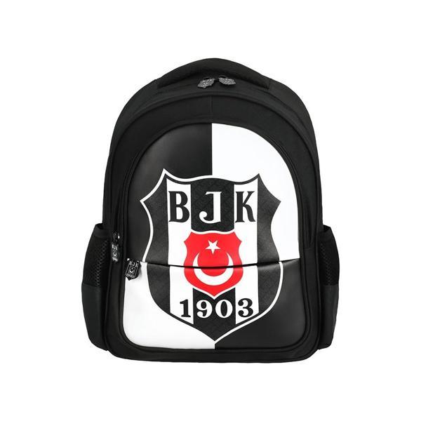 Beşiktaş Bjk 1903 Logo Desenli Suni Deri Okul Çantası - Image 1