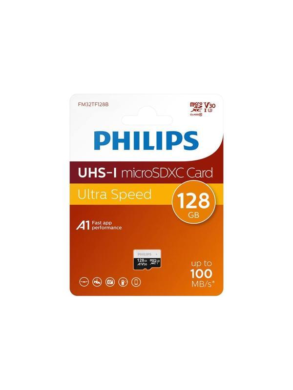 Philips 128 GB MicroSD Kart A1 V30 – 4K Uyumlu, Hızlı ve Dayanıklı - Image 1