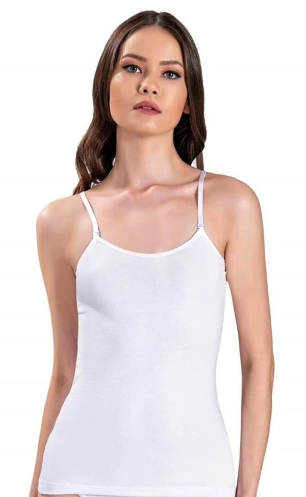 JİBER 546 BAYAN ASKISI AYARLANABİLİR İP ASKILI ATLET 6 ADET - Image 1