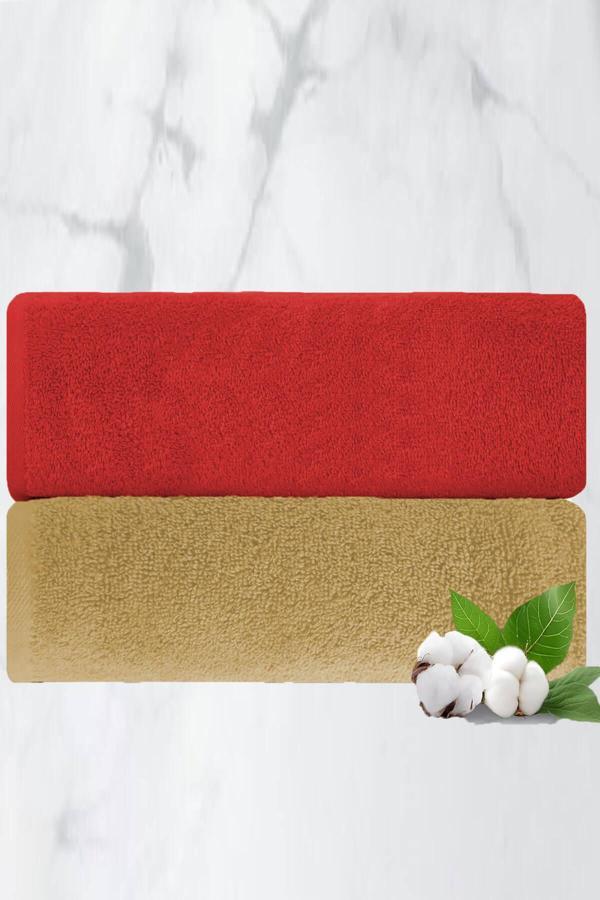 2 li Lüks El Yüz Havlu Seti 50x90 Cm %100 Pamuklu Gramajlı Bejra - Image 1