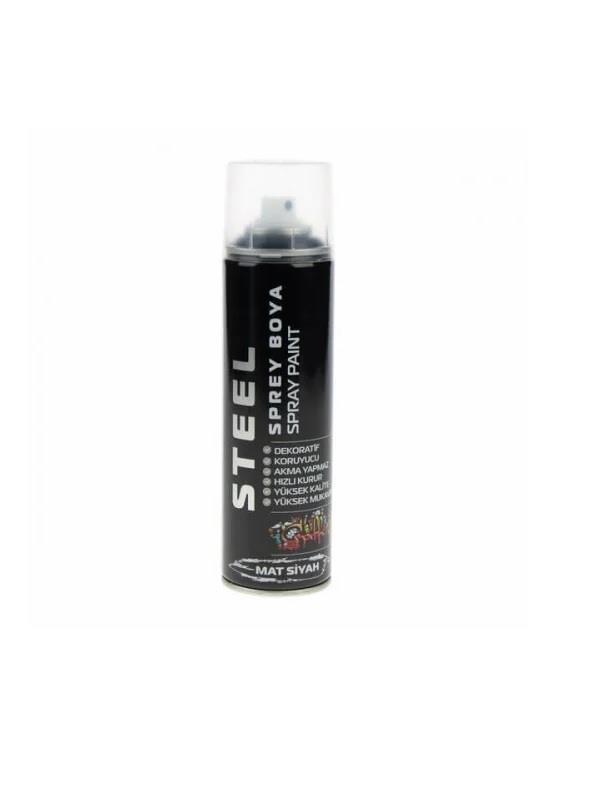 Steel Sprey Boya Mat Siyah 200ml CK-4978 - Image 1