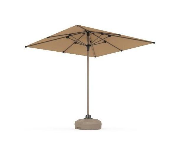 Mini Pro Push-up Sistemli Şemsiye 210x210 Bahçe Balkon Plaj Şemsiyesi Kapuçino - Image 1