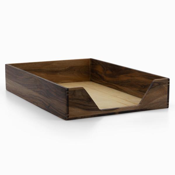 Woodsaka Reka A4 Kağıt Tepsisi & Evrak Kutusu - Ceviz - 500 Adet Kağıt Alır - 26.4cm x 36.5cm x 6.2cm - Image 1