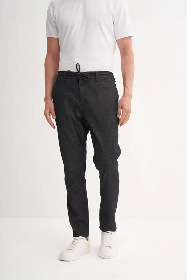 Cazador Jogger Denim Pantolon Düz Paça Beli Bağcıklı 811 - Image 1