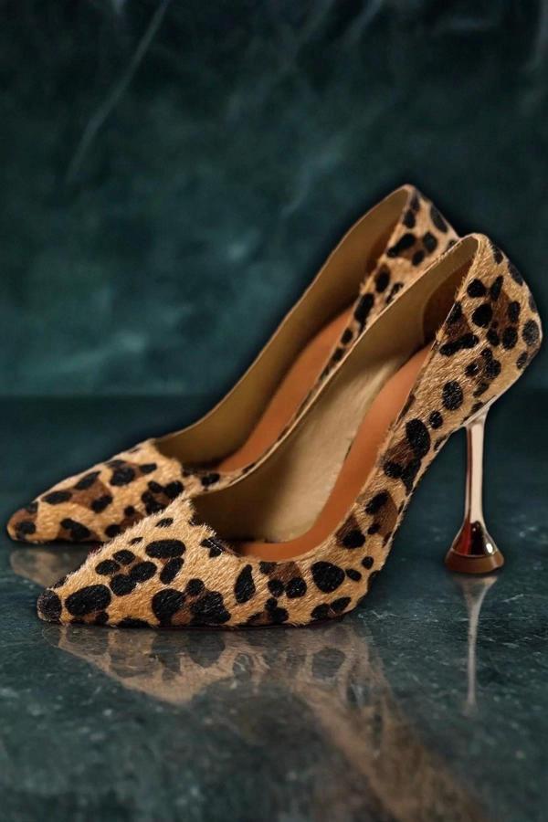 Kadın Elegant Ayakkabı Özel Topuklu Stiletto Özel Tasarım Abiye Ayakkabı - Image 1